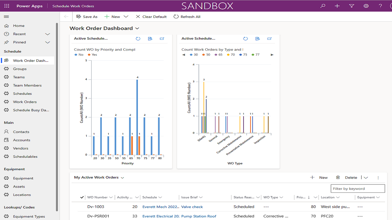 Schedule Work Orders - A Power App for Work Management